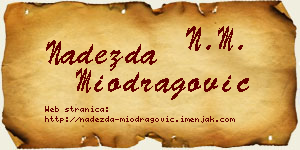 Nadežda Miodragović vizit kartica